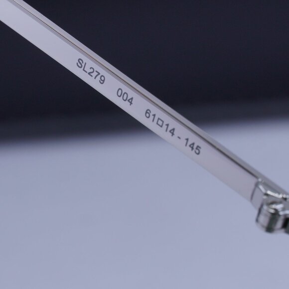 Saint Laurent SL279 004 Aviator Sunglasses - Silver/Green - Picture 5 of 9